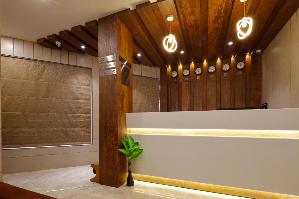 Koupelna v ubytování Hotel Alka Inn