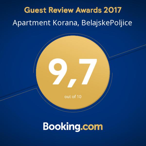 Certifikát, hodnocení, plakát nebo jiný dokument vystavený v ubytování Apartments Korana, BelajskePoljice