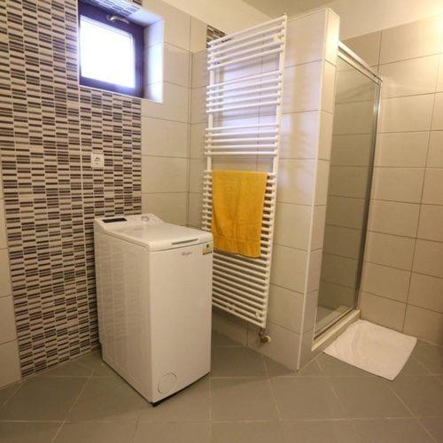 Koupelna v ubytování Tiszavirág Vendégház