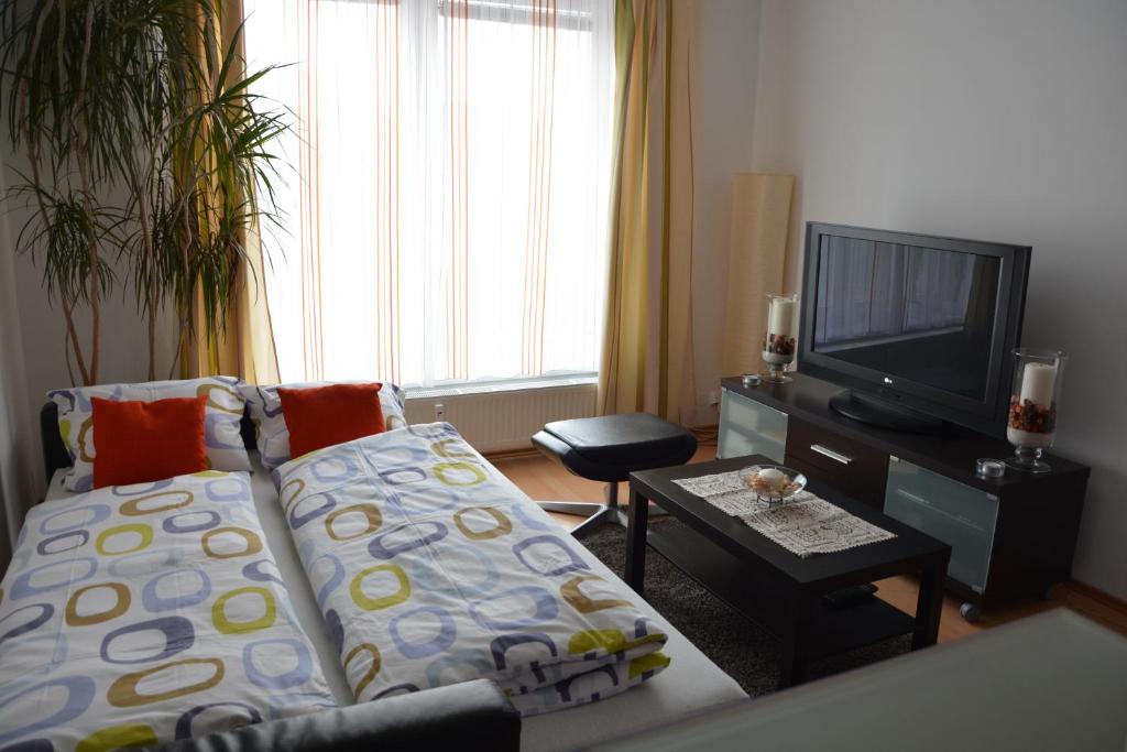 Postel nebo postele na pokoji v ubytování Apartmán Zderadova
