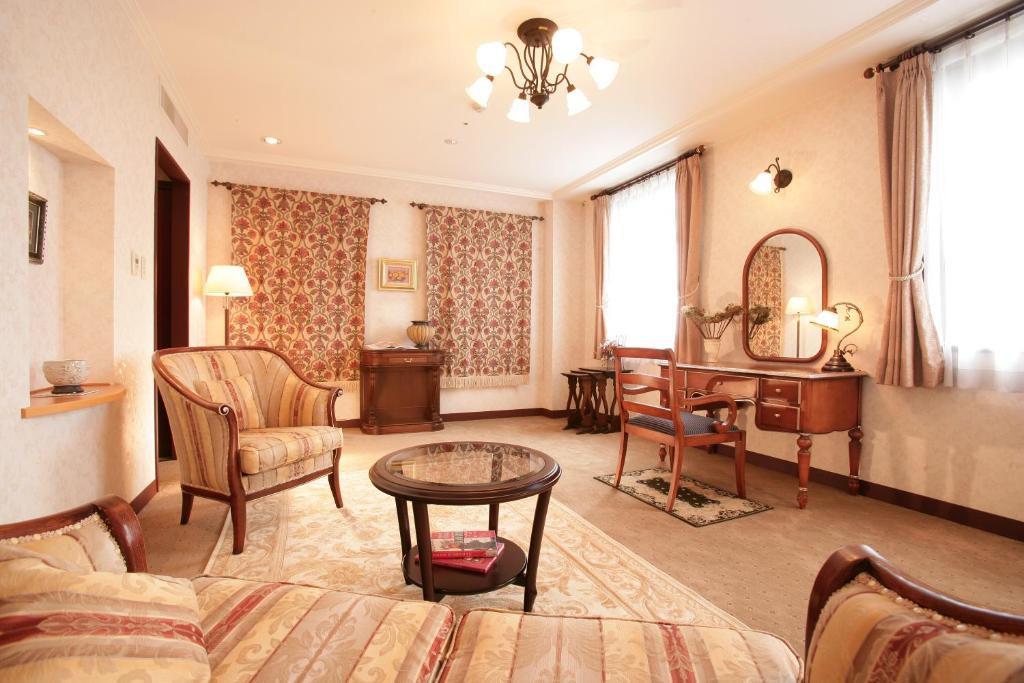 Posezení v ubytování Kitabiwako Hotel Grazie