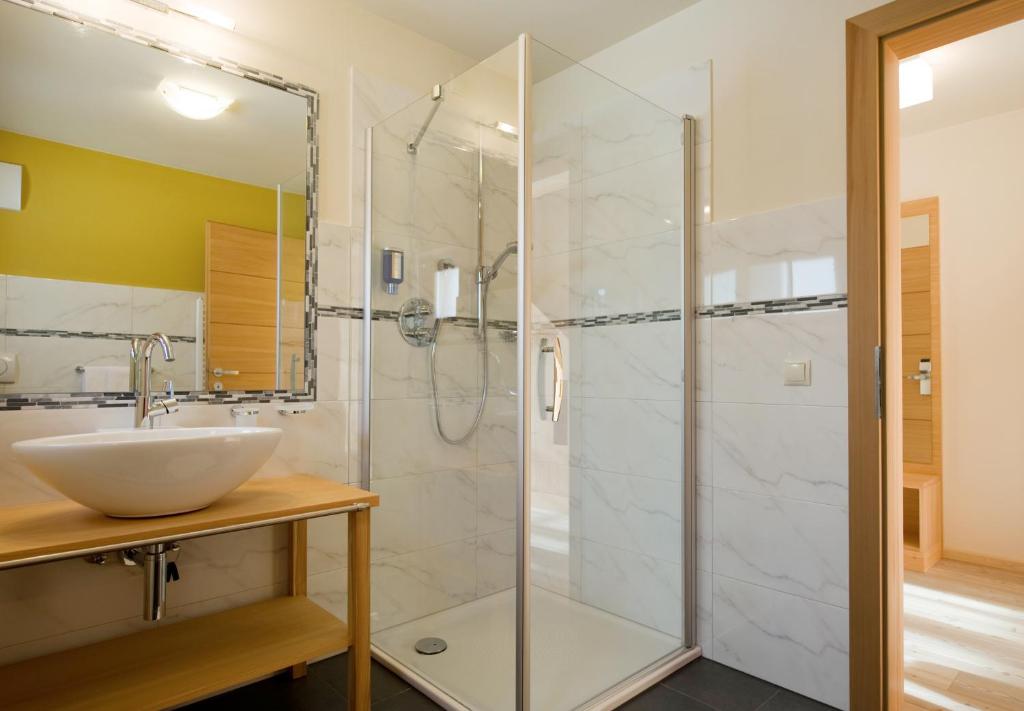Koupelna v ubytování Hotel Ostaria Posta