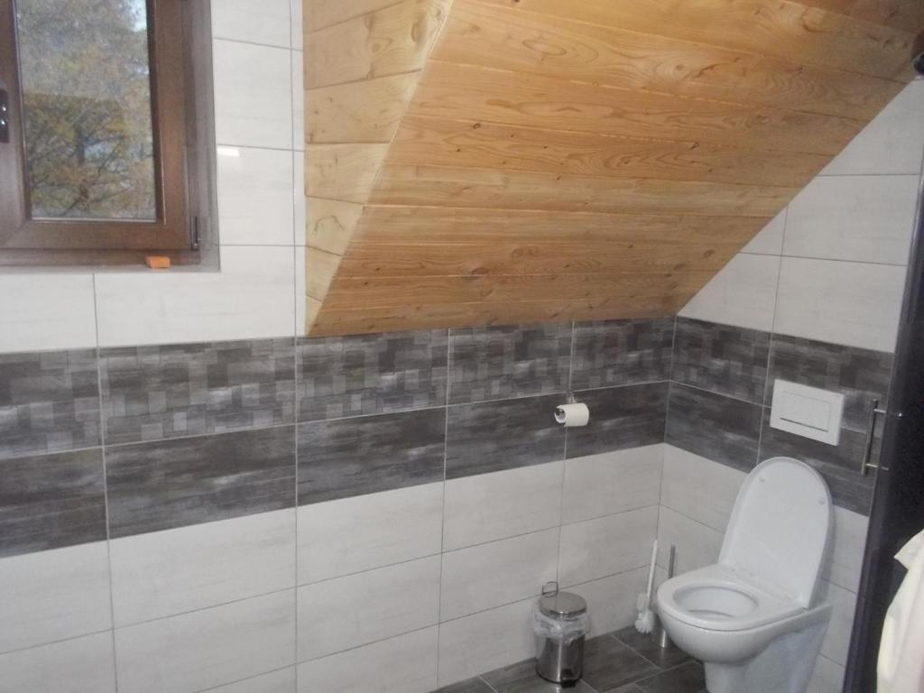 Koupelna v ubytování U ponocného pod Ondřejníkem