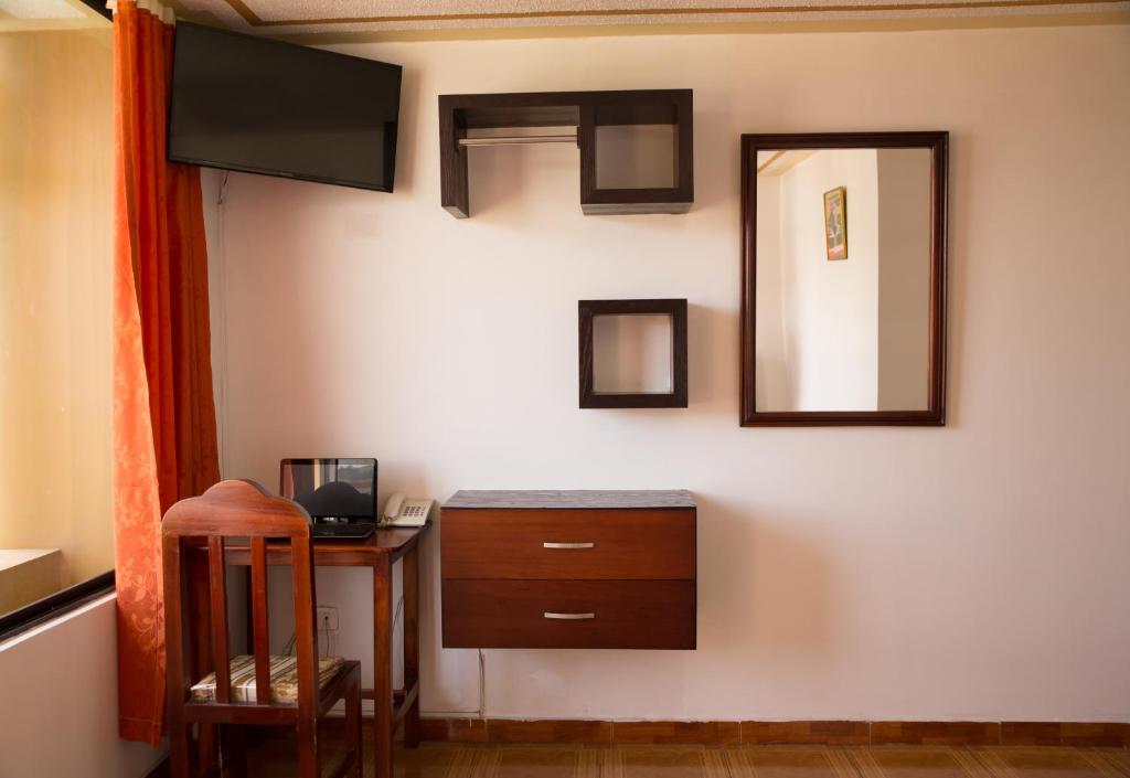 TV a/nebo společenská místnost v ubytování Mashy´s Hostal