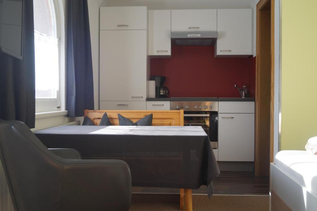 Kuchyň nebo kuchyňský kout v ubytování Landhaus Luzia