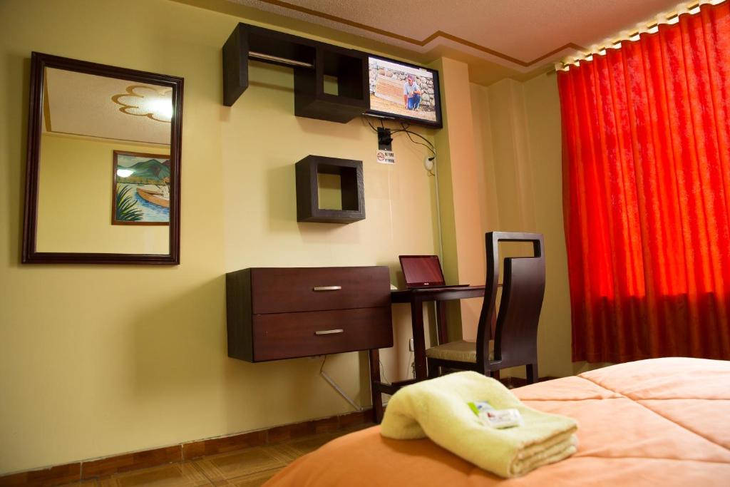 TV a/nebo společenská místnost v ubytování Mashy´s Hostal