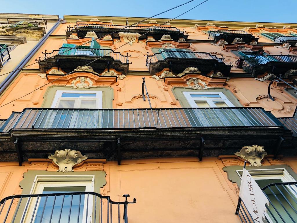 a close up of a building with windows at Mini-Flat TOLEDO in Naples