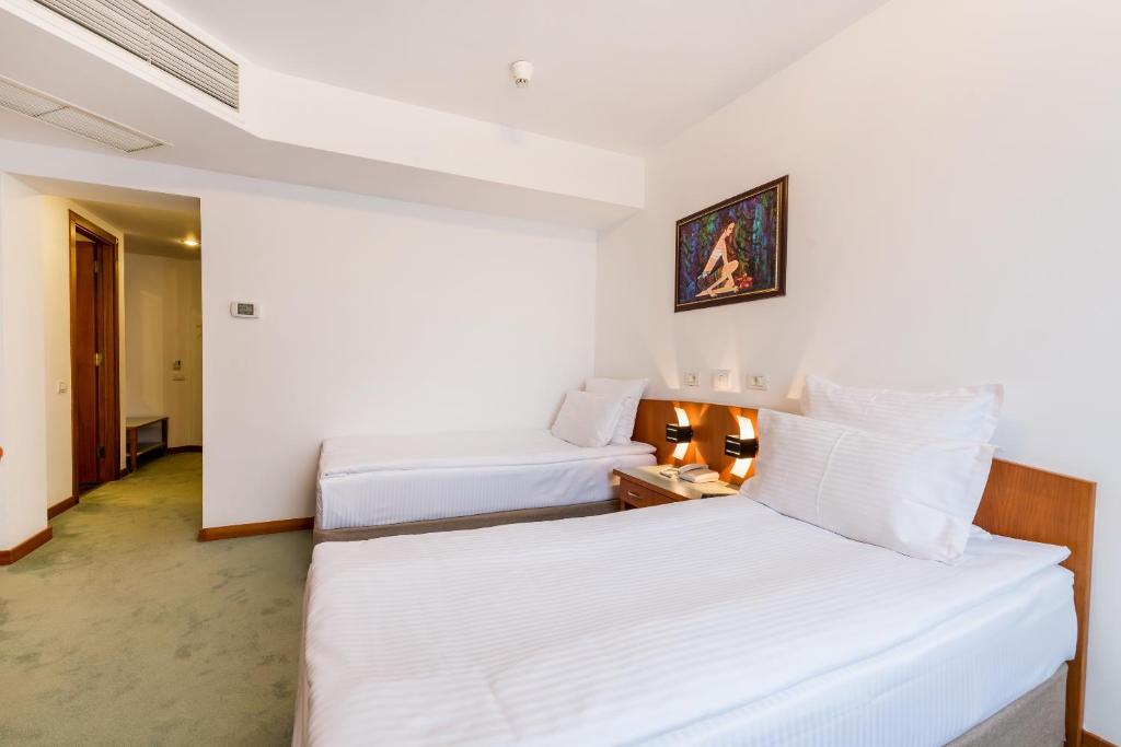 Postel nebo postele na pokoji v ubytování Hotel Duke Romana City Center