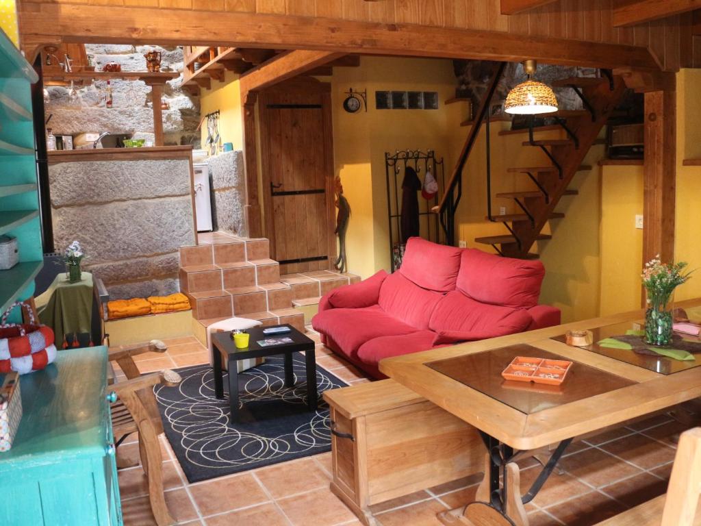Posezení v ubytování Bodega rural tipo loft