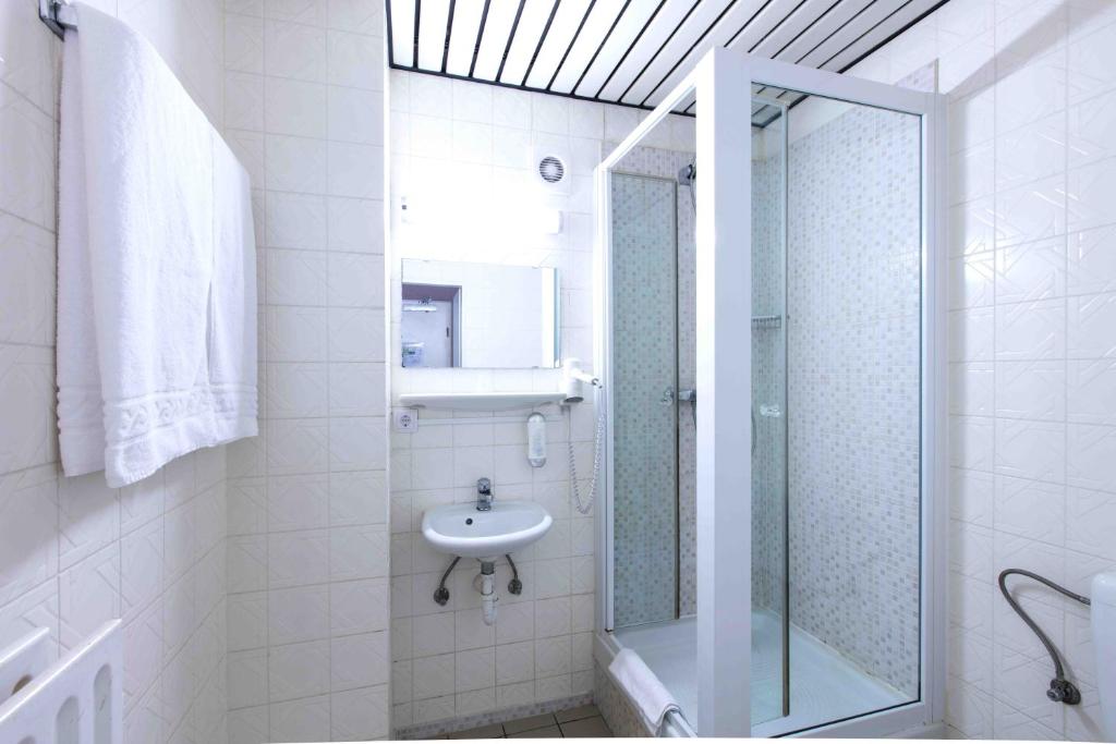 Koupelna v ubytování Hotel Bristol