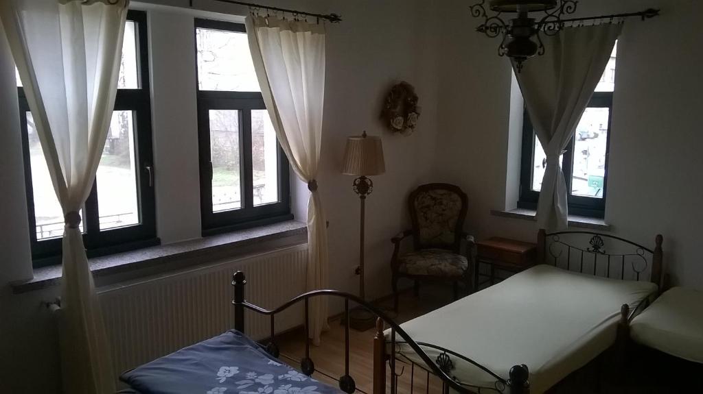 Postel nebo postele na pokoji v ubytování Penzion Večerka