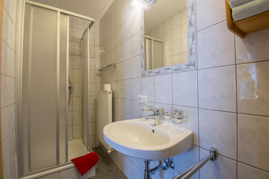 Koupelna v ubytování Haus Dorfschmied