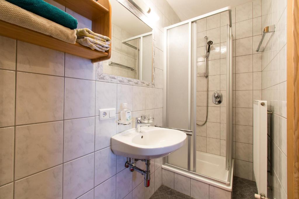 Koupelna v ubytování Haus Dorfschmied