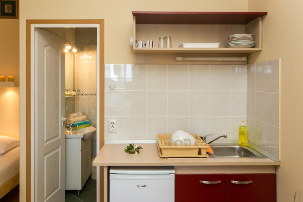 Kuchyň nebo kuchyňský kout v ubytování Villa Iveta