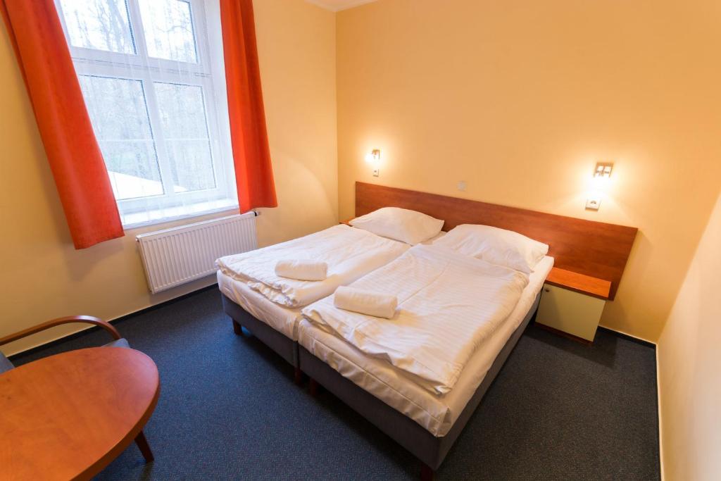 Postel nebo postele na pokoji v ubytování Hotel Na Kocandě