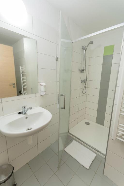 Koupelna v ubytování Hotel Na Kocandě