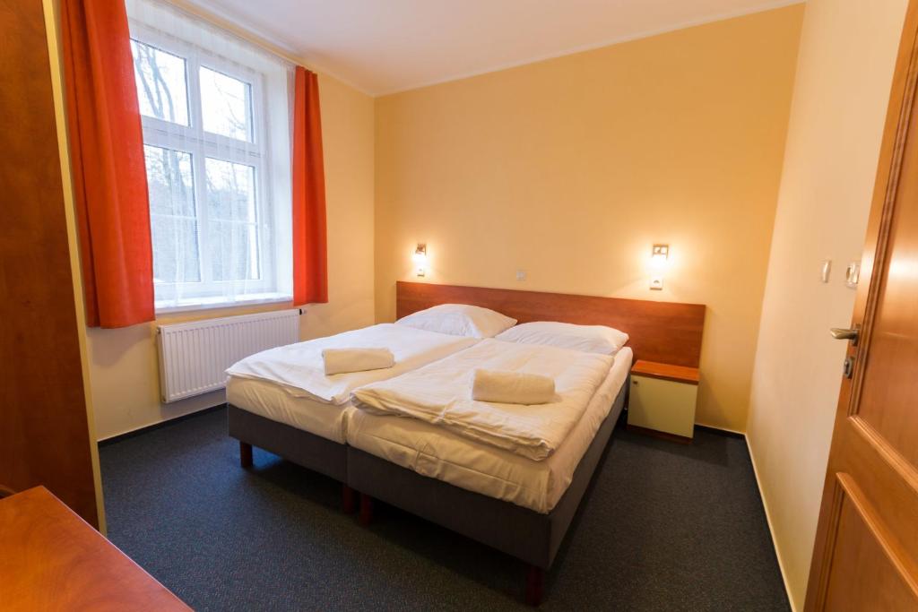 Postel nebo postele na pokoji v ubytování Hotel Na Kocandě