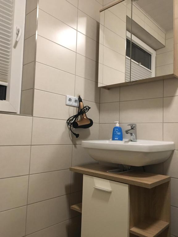 Koupelna v ubytování Ferienwohnung am DOC