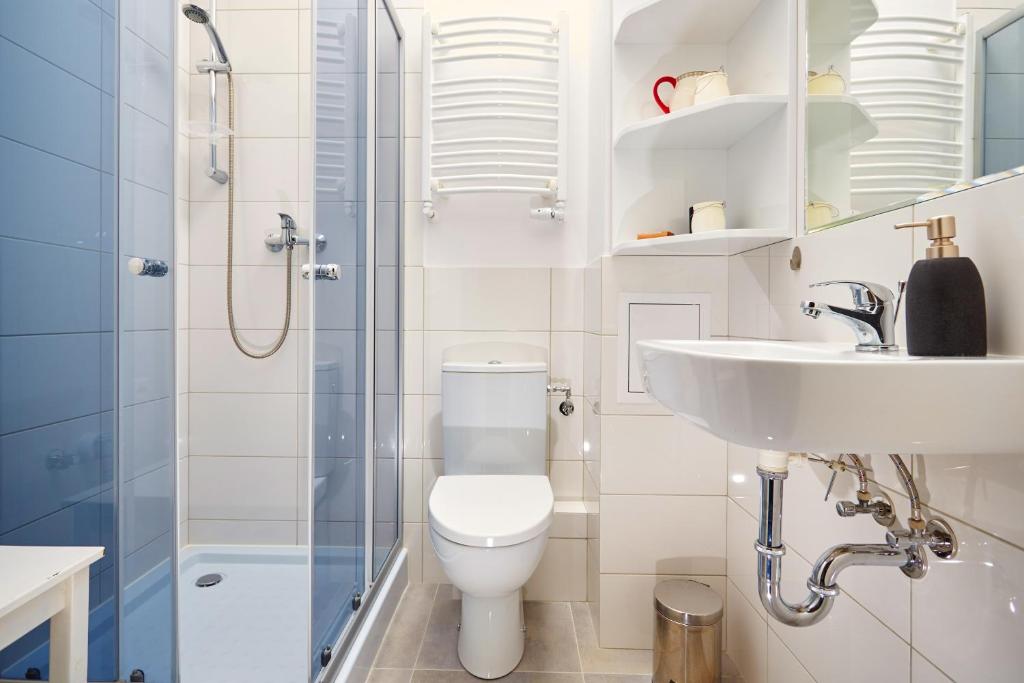 Kúpeľňa v ubytovaní Marszałkowska Apartament