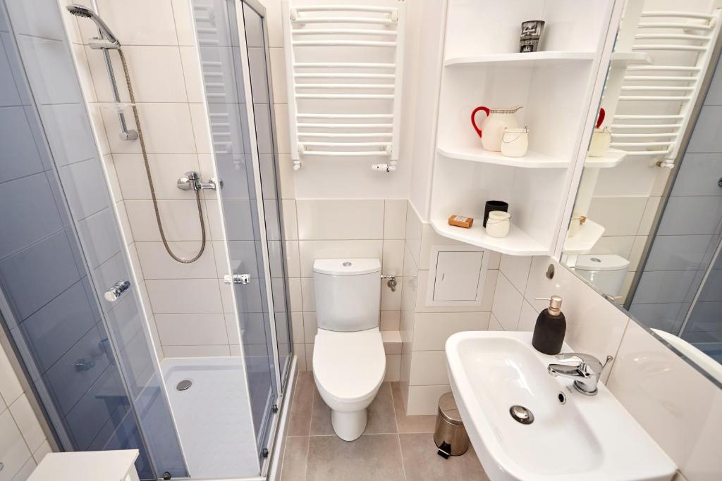 Kúpeľňa v ubytovaní Marszałkowska Apartament