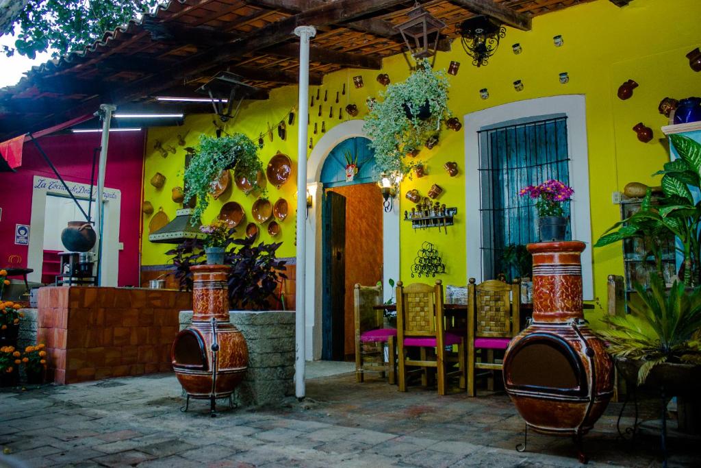 Restaurace v ubytování Casona Tlaquepaque Temazcal & Spa