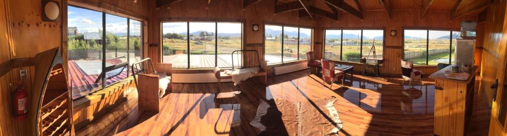 Posezení v ubytování Hostal Doble E Patagonia