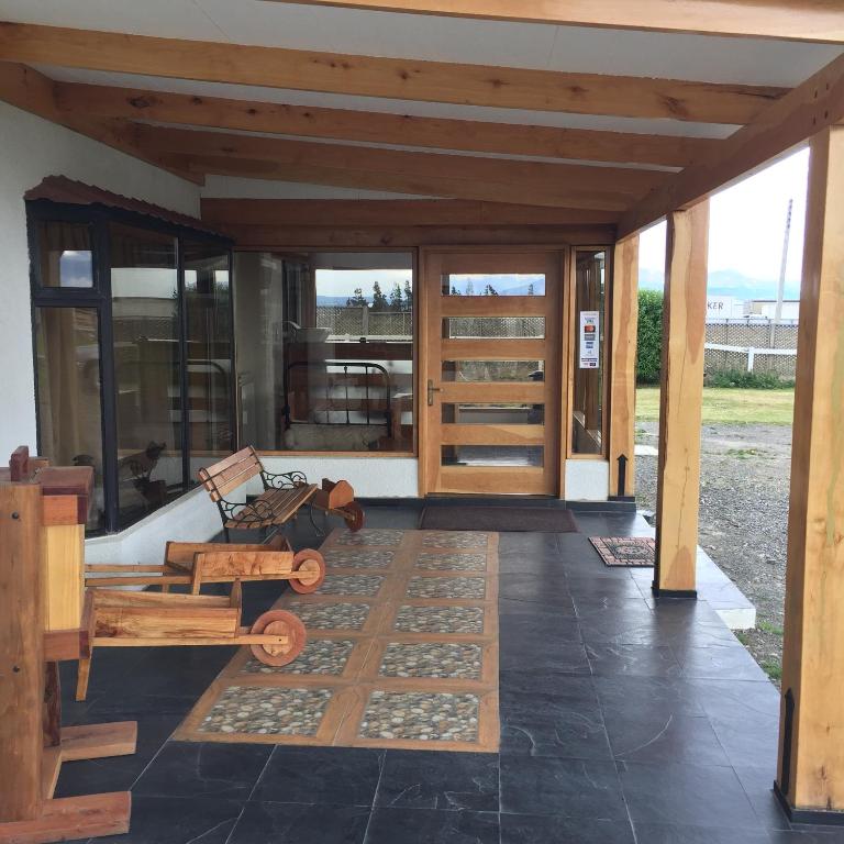 Patio nebo venkovní prostory v ubytování Hostal Doble E Patagonia