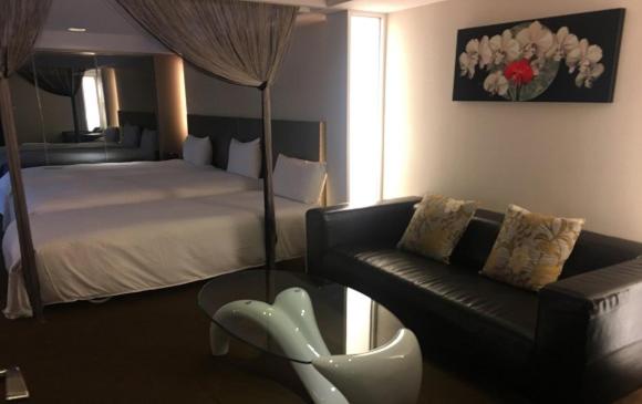 Voodi või voodid majutusasutuse Forward Hotel Taipei Nangang toas