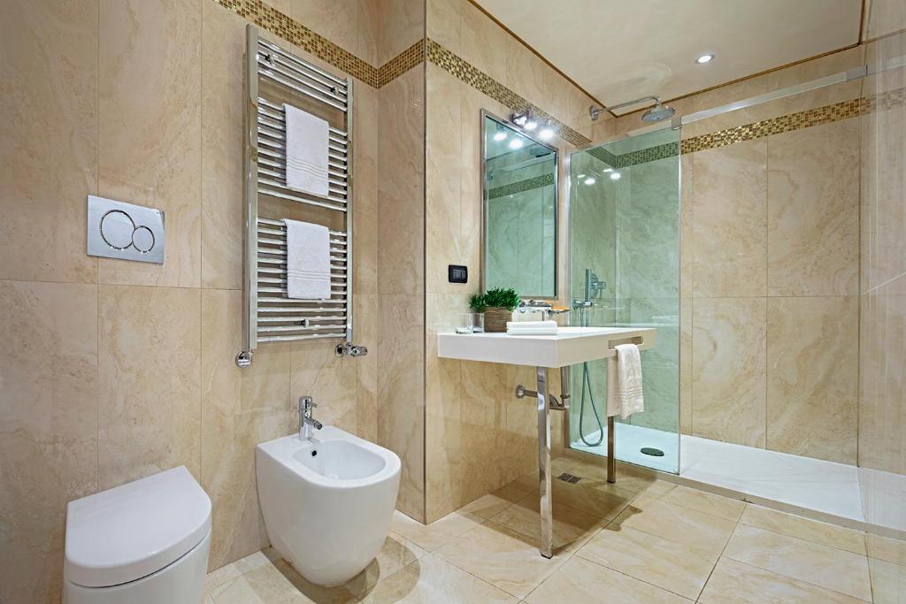 Koupelna v ubytování Hotel Tre Archi