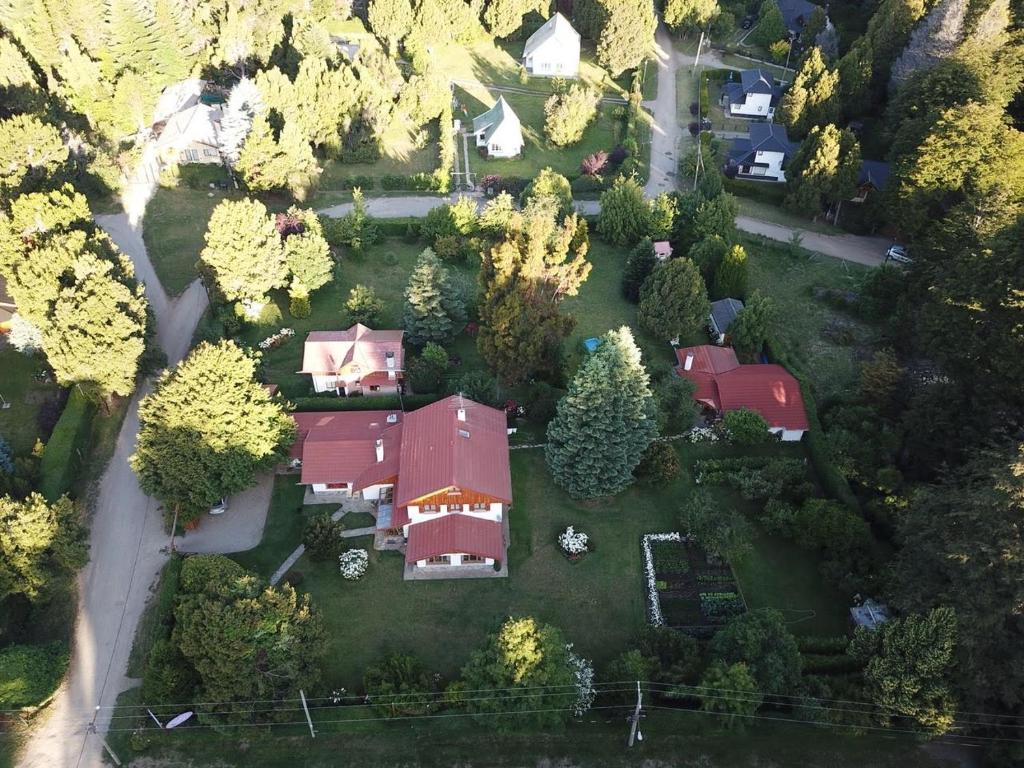 Letecký snímek ubytování Hosteria Katy