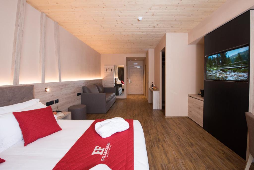 TV a/nebo společenská místnost v ubytování Francesin Active Hotel