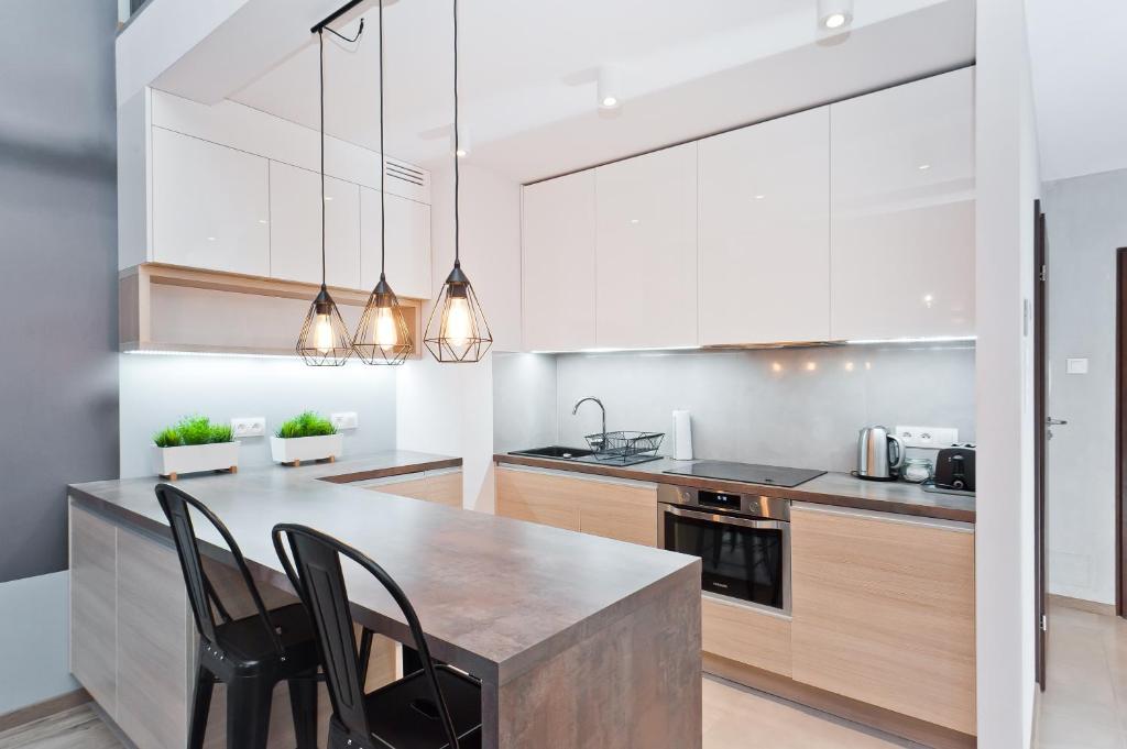 Kuchyňa alebo kuchynka v ubytovaní Olimp Apartments