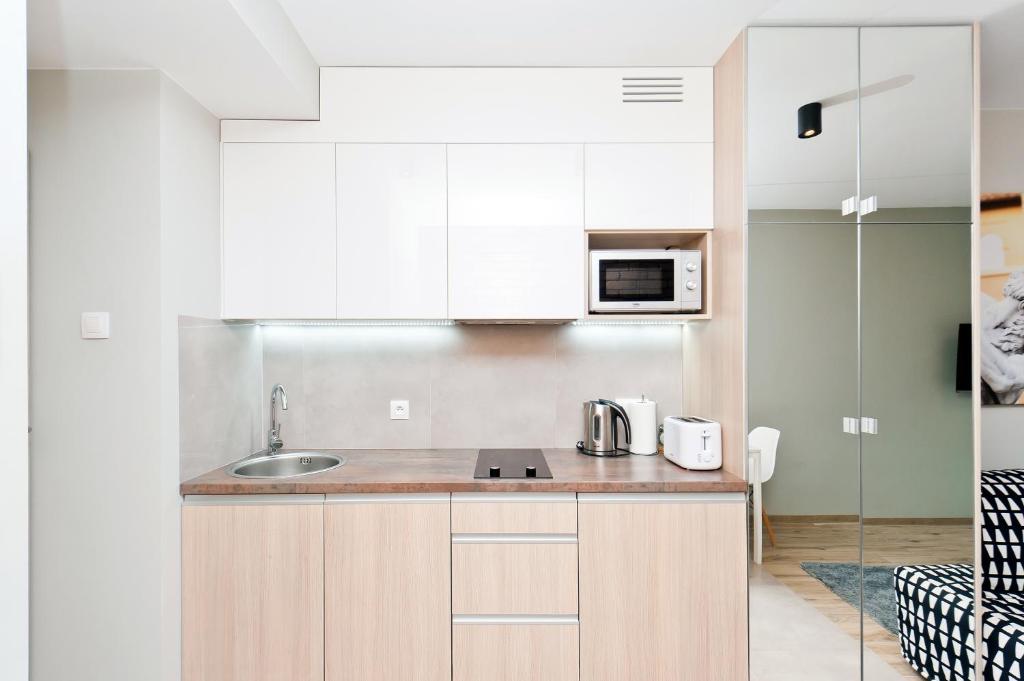 Kuchyňa alebo kuchynka v ubytovaní Olimp Apartments