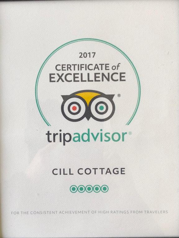 Certifikát, hodnocení, plakát nebo jiný dokument vystavený v ubytování Cill Cottage