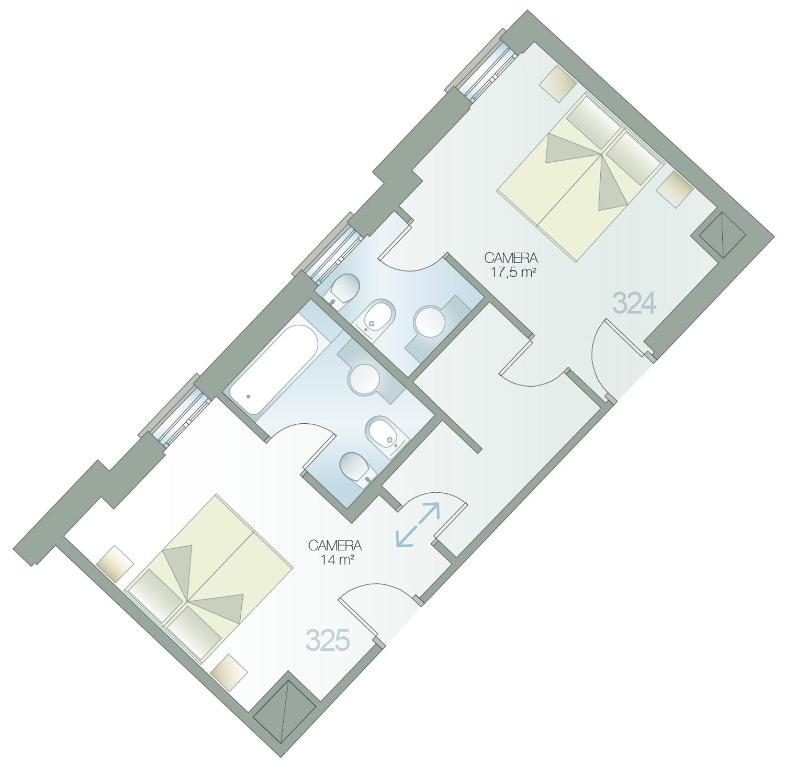 Půdorys ubytování Hotel Igea