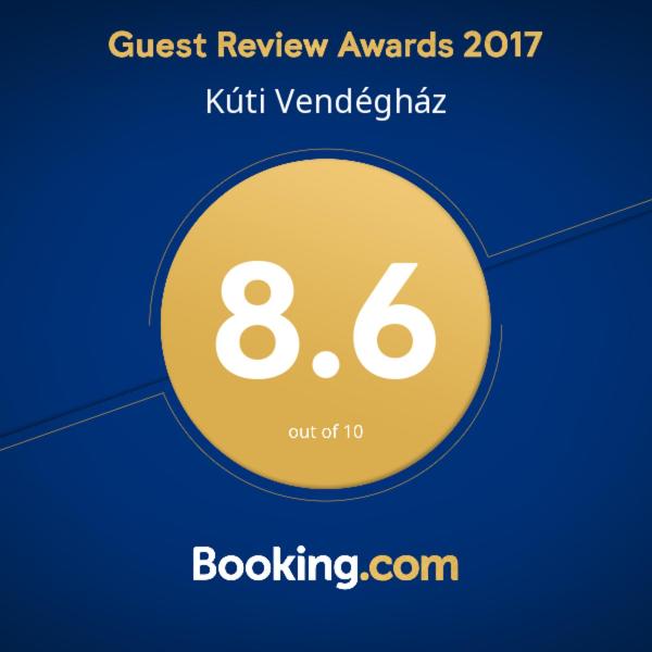 Certifikát, hodnocení, plakát nebo jiný dokument vystavený v ubytování Kúti Vendégház