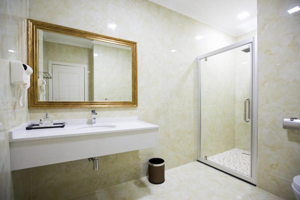 Koupelna v ubytování Hotel Britania