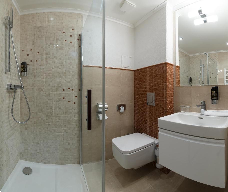 Koupelna v ubytování Hotel Bystrá