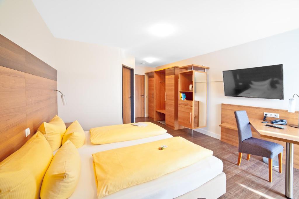 TV a/nebo společenská místnost v ubytování allgovia hotel garni