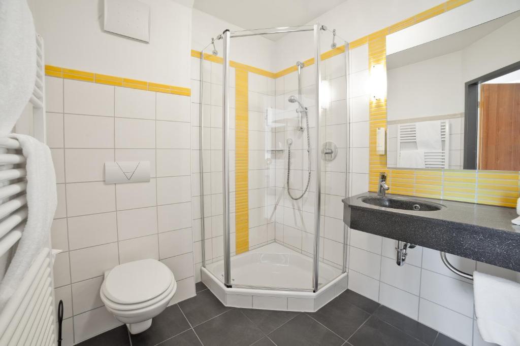Koupelna v ubytování allgovia hotel garni