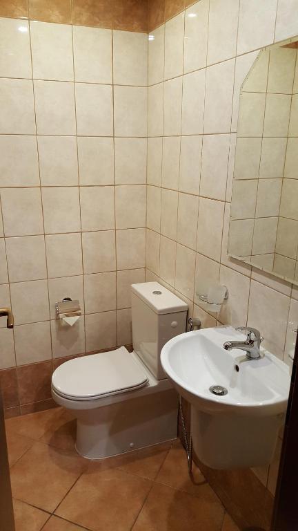 Koupelna v ubytování Apartman v centru Karlovych Varu