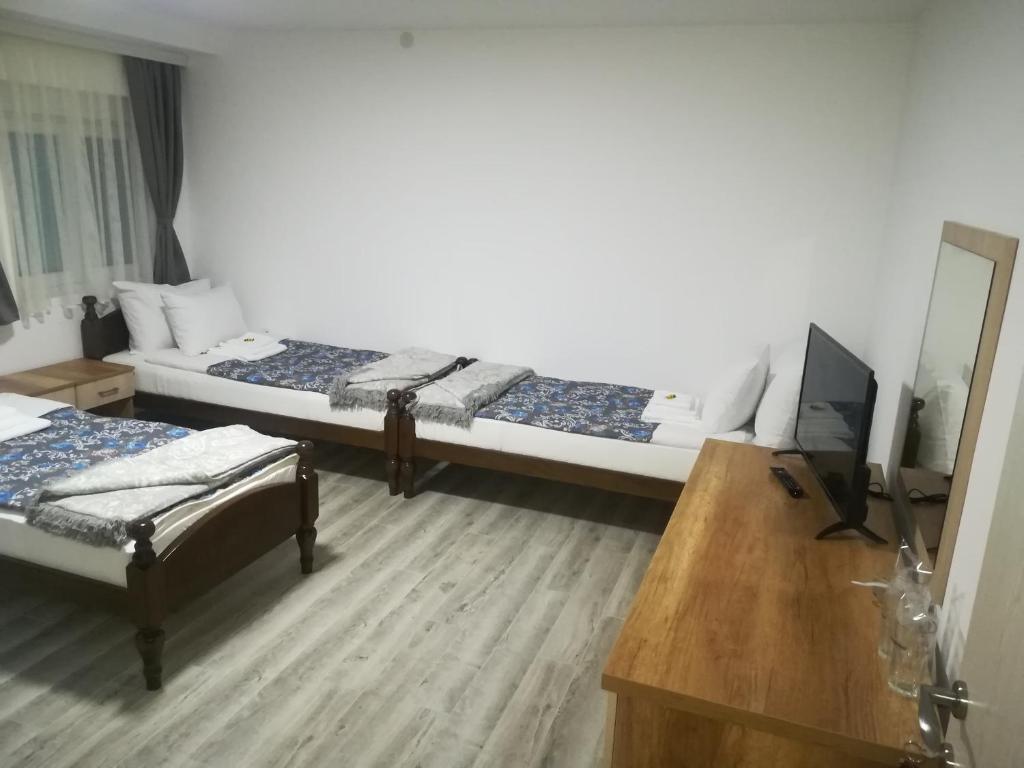 Postel nebo postele na pokoji v ubytování Karavan 123