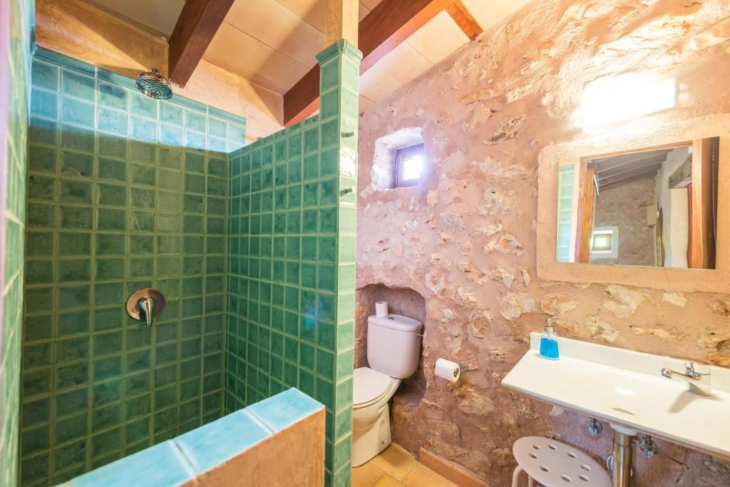 A bathroom at Can Pina - Eco Pina -