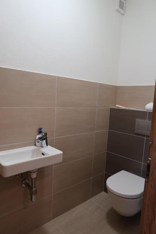 Koupelna v ubytování Apartmán Matyáš