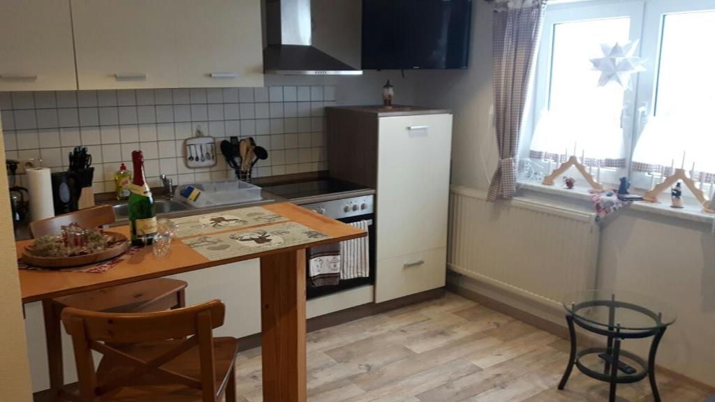 Kuchyň nebo kuchyňský kout v ubytování Fewo mit Fichtelberg und Keilbergblick