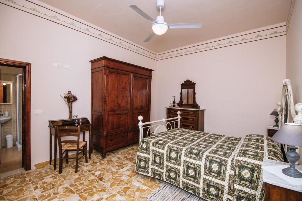 A bed or beds in a room at Agriturismo Spazzavento