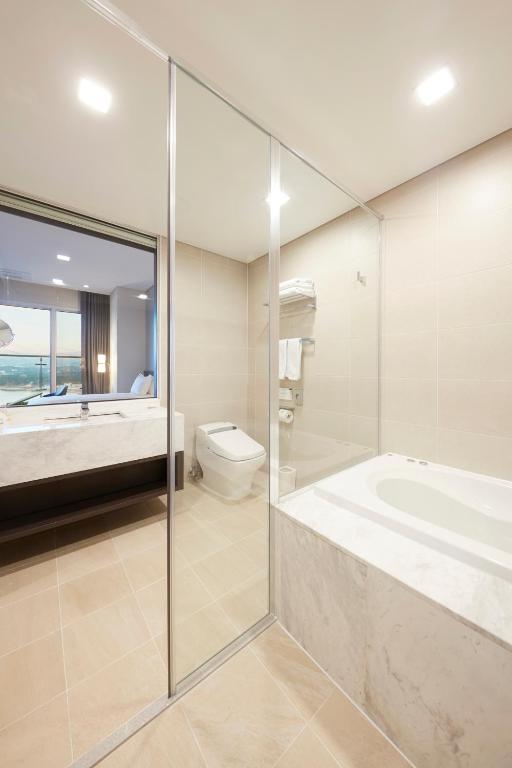 Koupelna v ubytování Skybay Hotel Gyeongpo