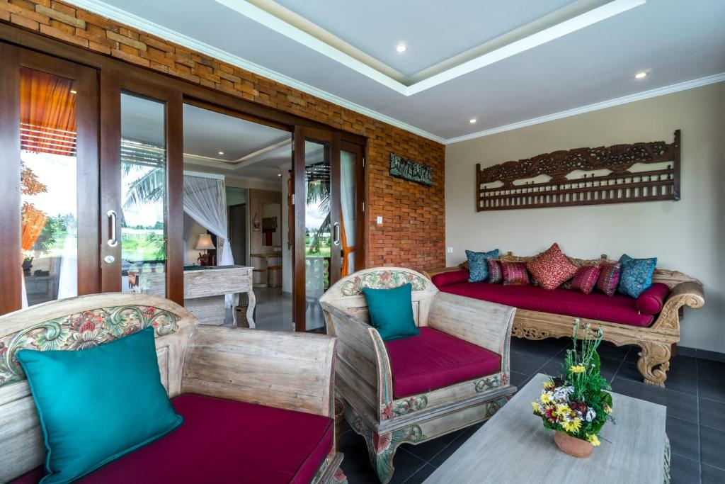 Posezení v ubytování Gefecon Villa Ubud