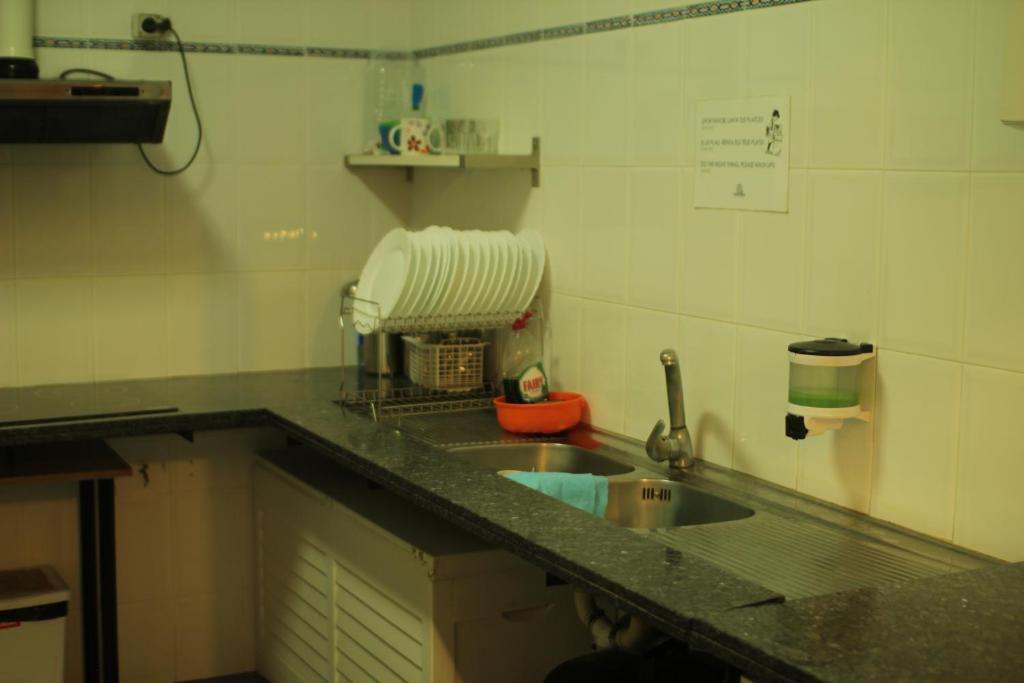 Kuchyň nebo kuchyňský kout v ubytování Hostel New York