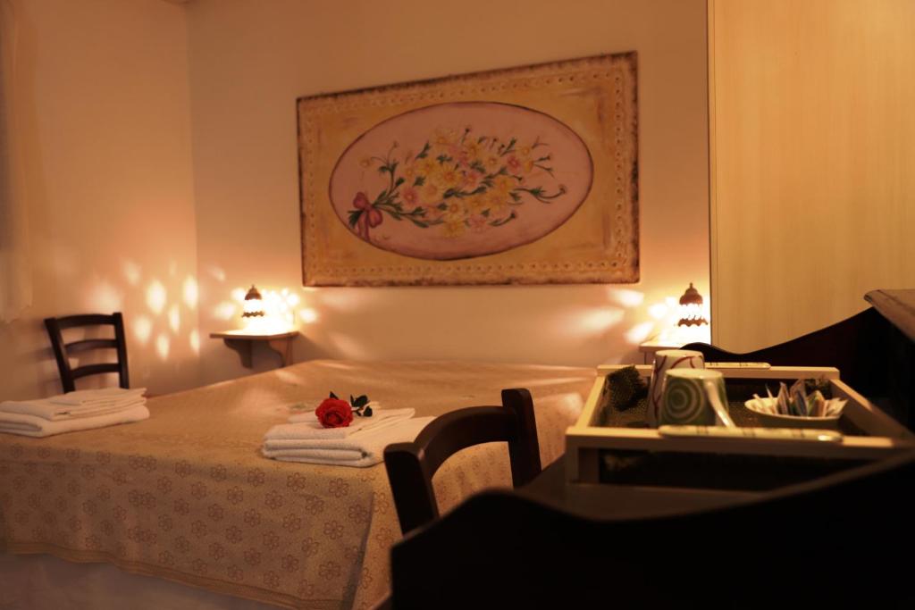 Postelja oz. postelje v sobi nastanitve masseria LAMA DI GALIZIA